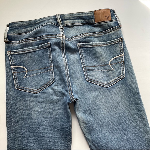 American Eagle Women’s Denim Knit Jeggings- Size 4 Regular - Picture 3 of 10